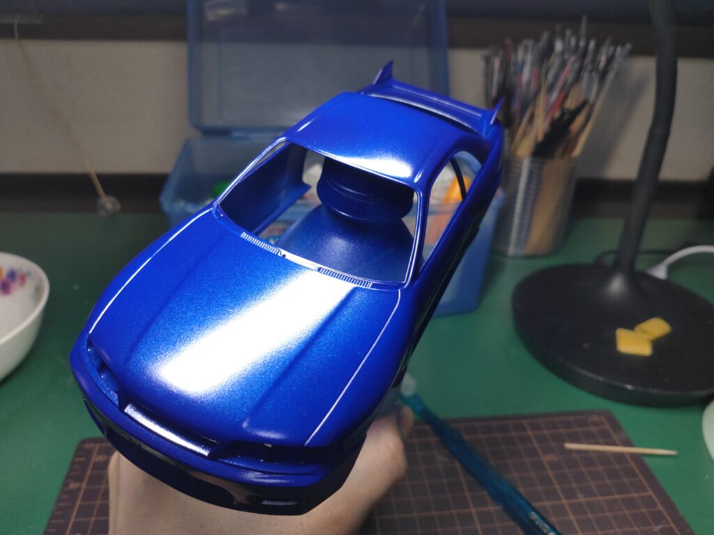 カーモデルの作り方 缶スプレー編 ボディ色とクリアの塗装 自己満カーモデル製作室