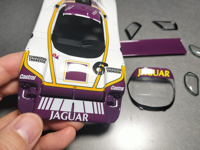 ハセガワ ジャガー XJR-8 LM 1987 プラモデル製作ブログ 研ぎ出し